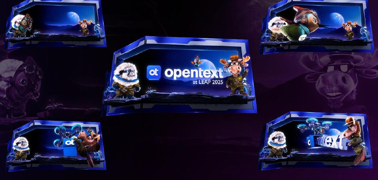 OpenText @ LEAP 2025 — visuals by Zero Design Studio