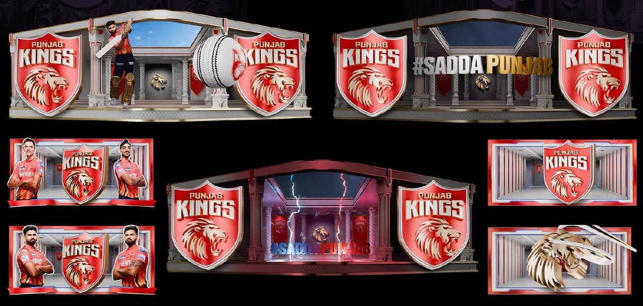 Punjab Kings anamorphic — visuals by Zero Design Studio