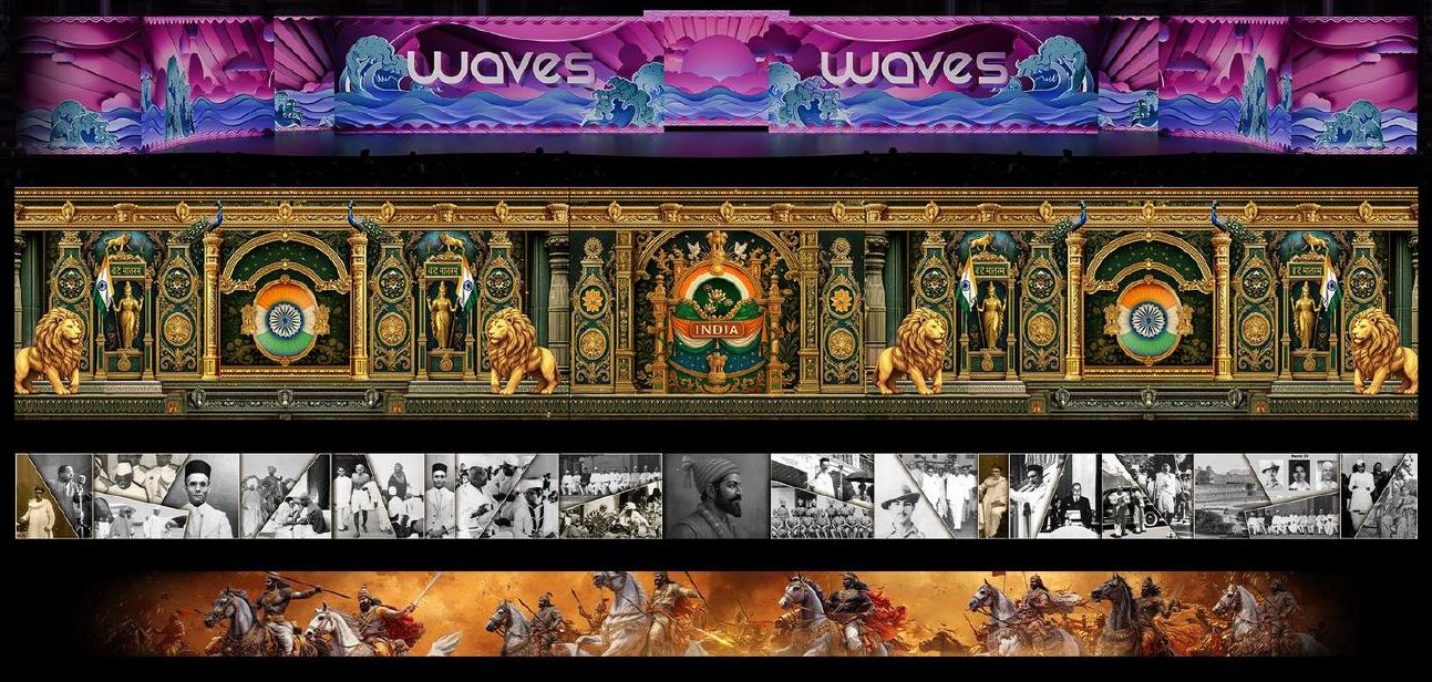 WAVES — World Audio Visual & Entertainment Summit — visuals by Zero Design Studio